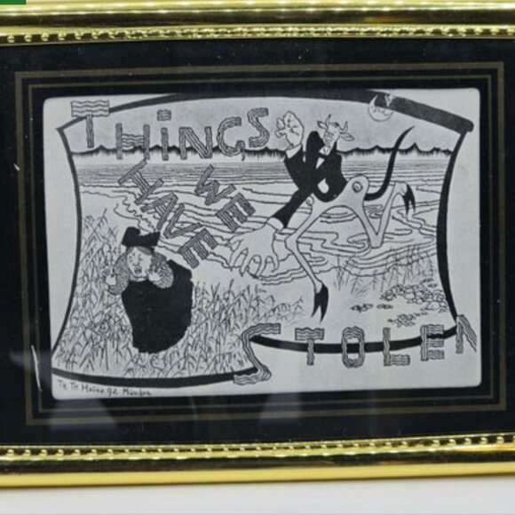 Vintage Antique Framed Thomas Theodor Heine Print Simplicissimus - Picture 6 of 9